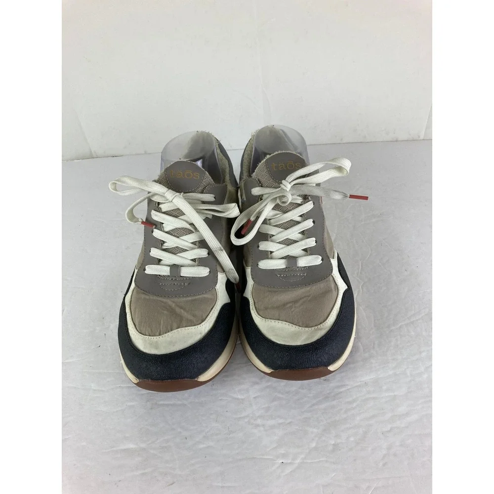 Taos Direction Sneakers Women Sz 9.5 Taupe Multi Colorblock Comfort Shoes
